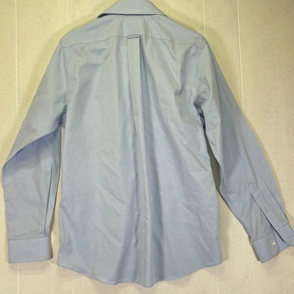 Men Small 15.5/33 Gold Label Raintree‎ & Yorke Slim Fit Non-Iron Dress Sky Blue